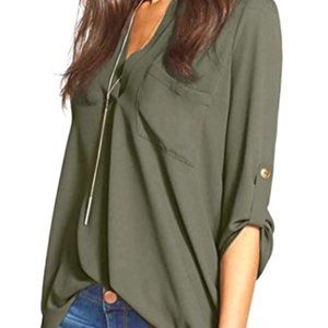 Lush Perfect Roll Tab Sleeve Tunic